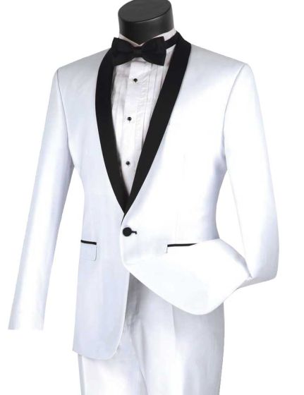 CCO Men's 2 Piece Outlet Slim Fit Tuxedo - Shawl Collar