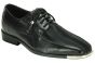 CCO Men's Striped Satin Dress Shoes - Stylish Silver Tip