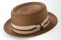 Cappuccino Pork Pie Hat Men's Straw Hats