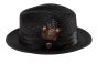 Montique Men's Fashion Straw Fedora Hat - Bold Feather