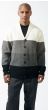 Silversilk Men's Sweater - Ultra Soft Striped Cardigan