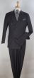 Apollo King Men's 3pc 100% Worsted Wool Outlet Suit - Double Breasted