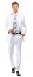 Tazio Men's 2 Piece Slim Fit Executive Suit - Side Vents