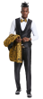 CCO Men's Outlet 4 Piece Skinny Fit Suit - Two Tone Paisley