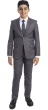 CCO Outlet Boy's 5 Piece Suit with Shirt & Tie - U Shaped Vest