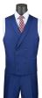 Vinci Men's 3 Piece Wool Feel Slim Fit Suit - Textured Jacquard