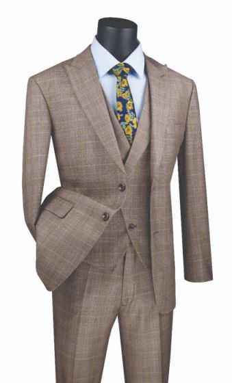 CCO Men's Outlet 3 Piece Modern Fit Suit - Stylish Vest
