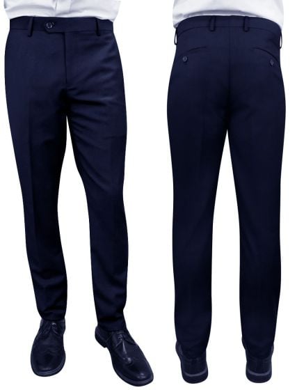 CCO Men's Outlet Modern Fit Pants - Discounted Flat Front Slacks