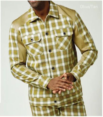 Stacy Adams Men's 2 Piece Urban Walking Suit - Light Plaid