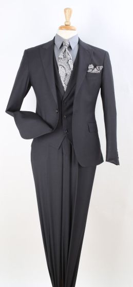 Royal Diamond Men's 3 Piece Slim Fit Fashion Suit - Peak Lapels