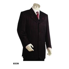 Canto Men's Olive Military Style Pocket Fashion Suit