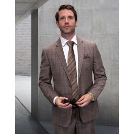 Statement Men's 2 Piece Big and Tall 100% Wool Fashion Suit