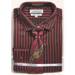 AVANTI UOMO SATIN SLIM FIT W/ TIE DNS06 BURGUNDY main image 0
