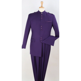 Apollo King Men's 2 Piece Nehru Style Suit - Mandarin Collars