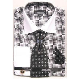 AVANTI UOMO DOUBLE STRIPED WHITE COLLAR DS3823P2 ROYAL