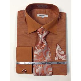 Mens Turquoise Dress Shirt Mens Turquoise Daniel Ellissa Polka Dot French Cuff Dress Shirt main image 0
