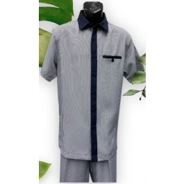 Men’s Houndstooth Walking Suit by Dreams by Zacchi – 2 Piece Lei sure Set in Sky Blue- $99 main image 0