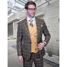 Statement Men's Outlet 100% Wool 2 Piece Suit - Wide Peak Lapel