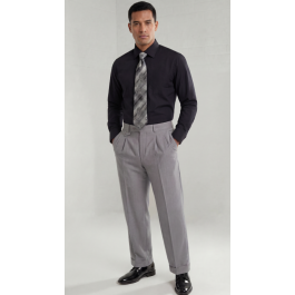 Zacchi Men's Wide Leg Pants - Classic Pleated Style