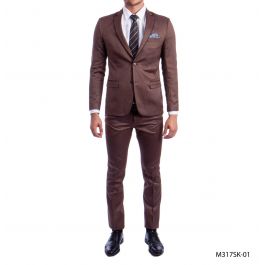 スーツ 20-40s 3Peace Suit K.AKAHANE Brown AM99 m317sk-01-2-.jpg