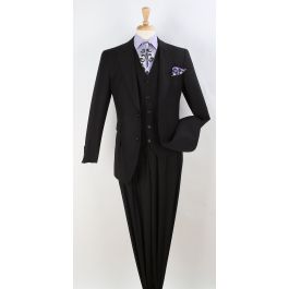 Apollo King Purple Wool Feel Modern Fit Suit main image 0