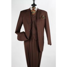 Apollo King Men's 3 Piece Executive Outlet Suit - Pleated Pants
