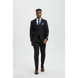 Stacy Adams Notch Lapel Grey Plaid Mens Suit main image 0