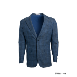 Stacy Adams Men's Hybrid Fit Sport Coat - Textured Windowpane Pattern