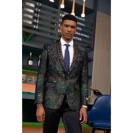 Stacy Adams Men's Hybrid Fit Sport Coat - Textured Windowpane Pattern main image 1