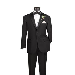 Vinci Men's Two Buttons  Slim Fit Tuxedo Blue Tux SV2T-8