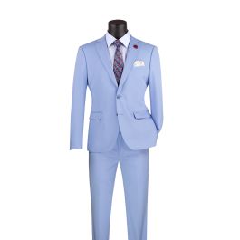 Executive Classic Fit Two Piece Suit Color Solid Black by Vinci main image 0