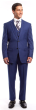 CCO Men's 3 Piece Executive Pinstripe Outlet Suit - 6 Button Vest