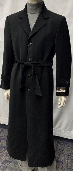 Carmel Zhao Men's Full Length Top Coat - Belt Closure