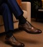Brown Wingtip Dress Shoes Leather Mens Shoe