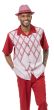 Montique Men's 2 Piece Short Sleeve Walking Suit - Sleek Diamond