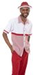 Montique Men's 2 Piece Short Sleeve Walking Suit - Triple Tone Contrast