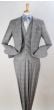 Apollo King Men's 3pc 100% Wool Suit - Notch Lapel Vest