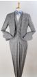 Apollo King Men's Outlet 3pc 100% Wool Suit - Notch Lapel Vest