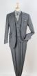Apollo King Men's 100% Wool 3pc Fashion Suit - Stylish Peak Lapel