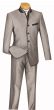 CCO Men's 2 Piece Slim Fit Nehru Outlet Suit - Sharkskin