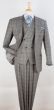 Apollo King Men's Outlet 3pc 100% Wool Suit - Slanted Fashion Vest
