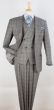 Apollo King Men's 100% Wool 3 Piece Suit - Slanted Fashion Vest