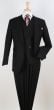 Black 3 Piece Mens Suits Peak Lapel Suit for Men
