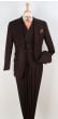 Brown 3 Piece Mens Suits Peak Lapel Suit for Men