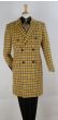 Veno Giovanni Men's 100% Wool 3/4 Length Length Top Coat - Bold Colors