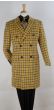 Veno Giovanni Men's Outlet 100% Wool 3/4 Length Length Top Coat - Bold Colors