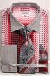 Daniel Ellissa Men's French Cuff Shirt Set - Varied Bold Pattern