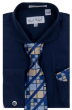 Karl Knox Men's French Cuff Shirt Set - Modern Spread Collar