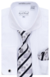 Karl Knox Men's French Cuff Shirt Set - Modern Spread Collar