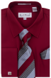 Karl Knox Men's French Cuff Shirt Set - Smooth Triple Stripe